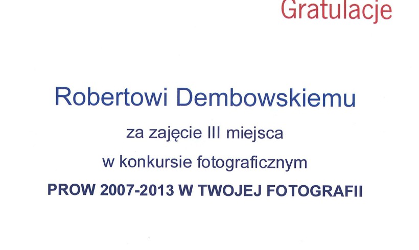 Konkurs fotograficzny “PROW 2007-2013 w Twojej fotografii” rozstrzygnięty